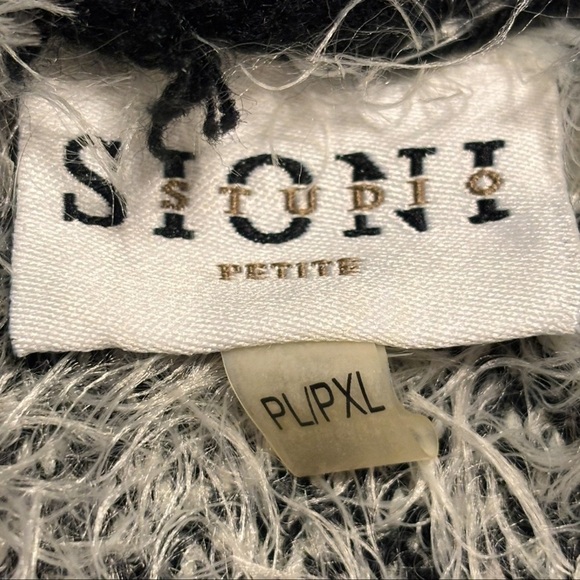 SIONI STUDIO DRAPE SWEATER NEW WITHOUT TAGS FIGURE FLATTERING BLACK GRAY WHITE - Picture 3 of 8